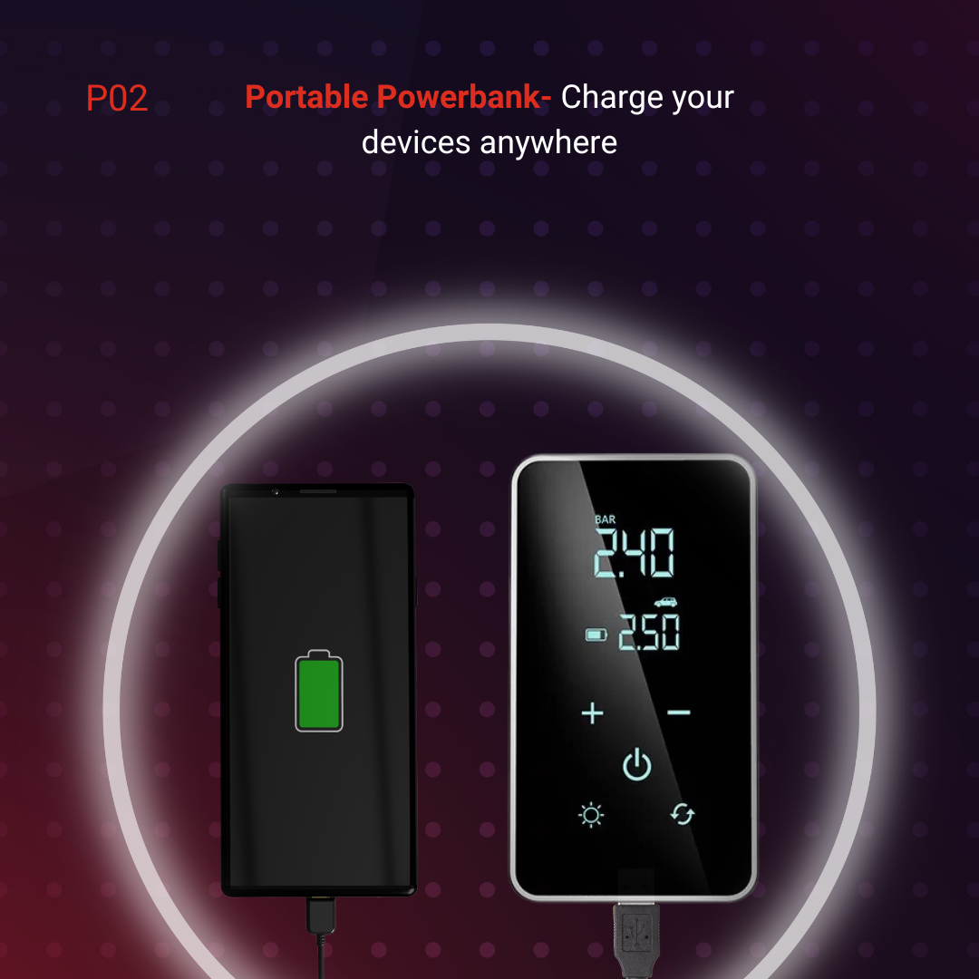 Pressure Pal™ P02 Wireless Inflation Device & Powerbank